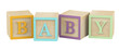 © Jesse - Colorful transparent letter blocks baby
