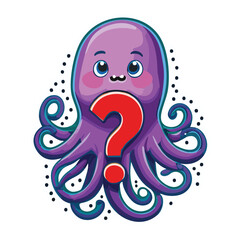 Wall Mural - octopus cartoon character