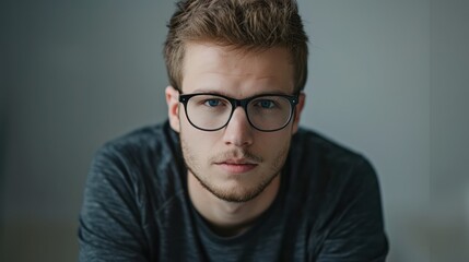 man wearing glasses