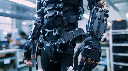 Poster - In the Robotics Development Laboratory, an international team of engineers and scientists is working on the design and development of an exoskeleton prototype for disabled people and for workers to