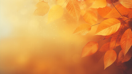 Sticker - Serene Autumn Leaves with Golden Hues