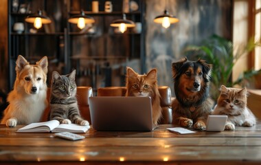 Cats and dogs as businesspeople