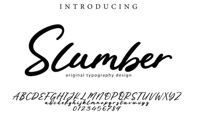 Wall Mural - Slumber Font Stylish brush painted an uppercase vector letters, alphabet, typeface