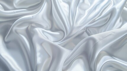 A white gray satin texture made from silver fabric silk panorama with a beautiful soft blurring pattern.