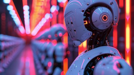 Image concept of Artificial Intelligence, render in 3D, based on artificial intelligence.