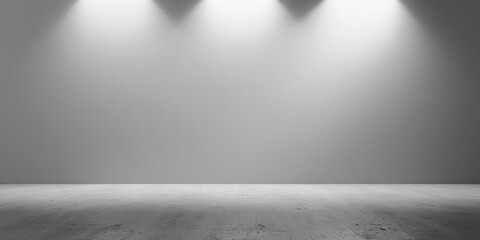 Wall Mural - Abstract white empty room with spotlight , empty studio for product display presentation 