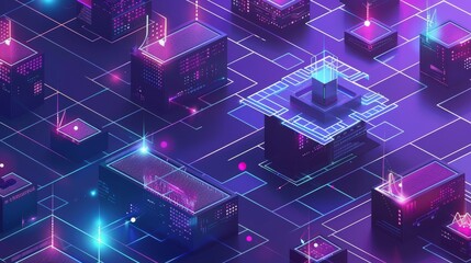 A web design concept with an isometric perspective. Development of websites on all platforms. Designing a responsive website for laptops, phones, and tablets. Accordingly, web script coding and