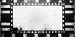 © Nice Seven - A blank white film strip with grunge texture on the edges on white background. vintage grunge film ,  dirty gritty analog vignette border, scratched and streaked negative strip