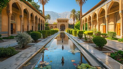 Wall Mural - Shiraz in Iran, Persian gardens, poetry, historical sites 
