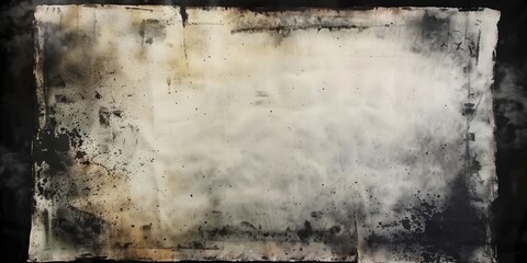 Wall Mural - old paper texture, old vintage wall, a white weathered paper with vintage texture framed by a black vignette, banner