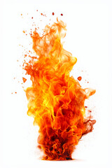 Wall Mural - Fire is shown with orange and red smoke coming out of it.