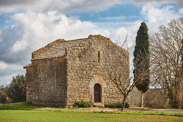 Wall Mural - Romanesque chapel Santa Cristina de Corsa. Girona, Catalunya. Spain