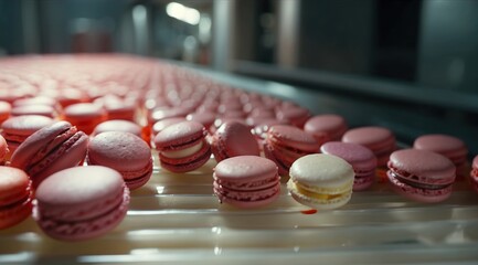 Macaron production line Automated process in the bakery