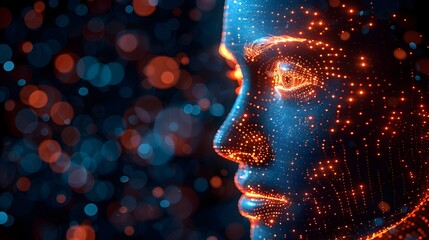 Poster - Captivating Digital Artwork of Glowing Fractal Patterns and Futuristic Luminous Shapes