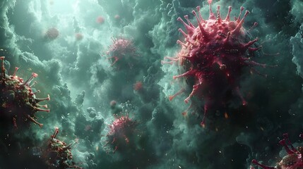 Poster - Captivating Digital Landscape of Intricate Molecular Structures and Innovative Technological Concepts