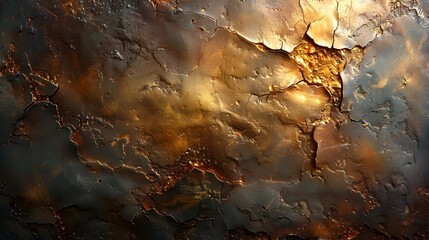 Aufkleber - Captivating Geological Formations A Dramatic Natural Tapestry of Weathered Textures and Ethereal Hues