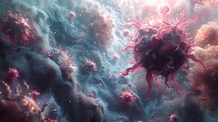 Poster - Cosmic Convergence A Mystical Interstellar Phenomenon of Vibrant Energies and Celestial Radiance