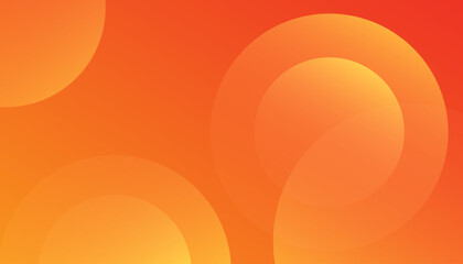 Wall Mural - Abstract gradient orange background with circles.  Fit for presentation design. wallpapers, brochure, posters