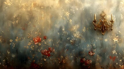 Poster - Enchanting Floral Abstraction A Captivating of Light Color and Emotion