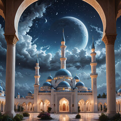 Wall Mural - mosque in the night