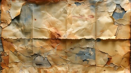 Leinwandbilder - Grunge Texture of Cracked and Peeling Vintage Wall With Weathered Surface and Neutral Earthy Tones
