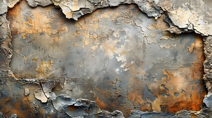 Aufkleber - Grungy and Weathered Textured Wall Background with Cracked Peeling and Faded Vintage Paint Surface