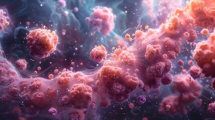 Aufkleber - Mesmerizing Cosmic Swirls of Vibrant Interstellar Energies in a Dreamlike Celestial Realm