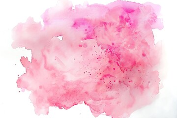 Wall Mural - Abstract pink watercolor water splash on a white background
