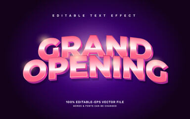 Canvas Print - Grand opening editable text effect template