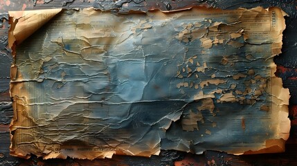 Aufkleber - Weathered and Distressed Textured Surface of Aged Material with Dramatic Lighting and Color Tones