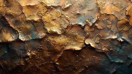 Aufkleber - Weathered and Textured Abstract Background with Rustic Copper and Bronze Tones