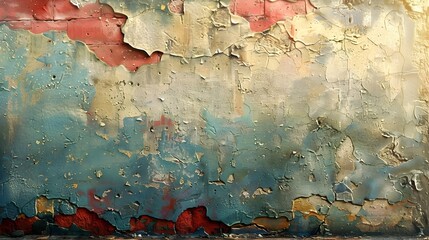 Aufkleber - Weathered Textured Abstract Grunge Art Background with Rustic Vintage Aged Distressed Wall Surface