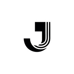 Sticker -  J dummy vector logo design v3