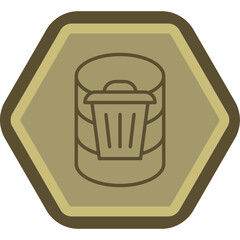 Canvas Print - trash can icon