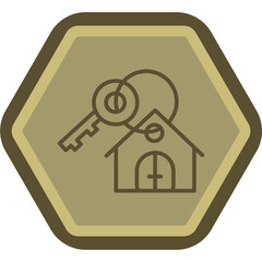 Sticker - Key Line Polygon Icon