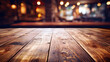 © VinaAmeliaGRPHIC - Wooden tabletop over defocused kitchen background  , Generate AI