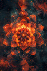 Fototapete - Illustration of the number 11 within a mandala of concentric circles and radial lines, representing spiritual awakening,