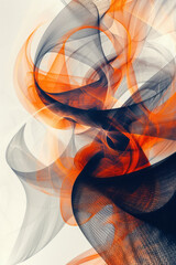 Fototapete - Abstract depiction of The Chariot, represented by a forward-moving arrow, surrounded by dynamic, swirling lines,