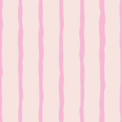 Poster - Pink stripes on beige abstract background pattern