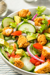 Poster - Healthy Homemade Fried Chicken Salad