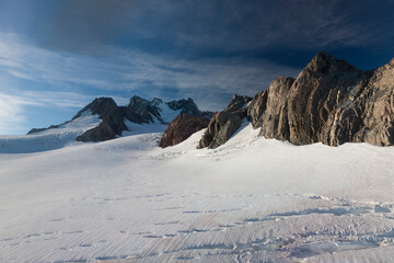 Canvas Print - New Zealand Franz Josef Glacier on a sunny spring day