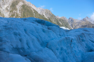 Canvas Print - New Zealand Franz Josef Glacier on a sunny spring day