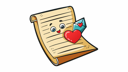 Sticker - A handwritten love letter While it may not have any monetary value the sentimental and emotional worth of this letter is immeasurable as it holds the. Cartoon Vector