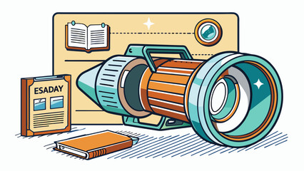 Wall Mural - Much like a camera lens the essay focused on a specific topic zooming in on the details and nuances to provide a comprehensive understanding. From the. Cartoon Vector