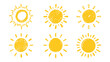 © gozira13 - Set of Hand Drawn Sun. Vector Doodle sun.