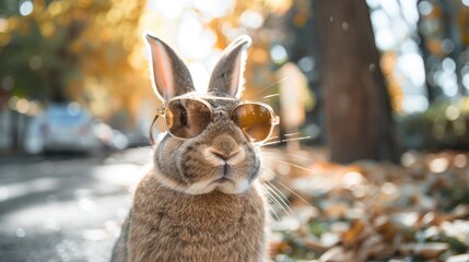 Sticker - Cool Bunny: Bunny Wearing Sunglasses