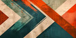 © Oxana - Abstract geometric background pattern. Abstract textured horizontal banner. Flat design style. Digital artwork raster bitmap. AI artwork.