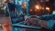 © Paradox - Businessman analyzing growth graph and progress of business and analyzing financial and investment data. business, finance and investment concept. finance analysts