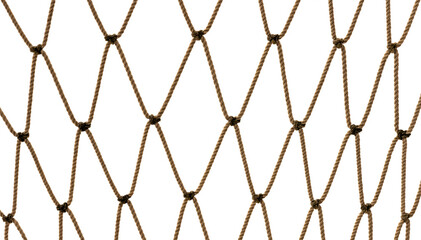 Wall Mural - Football or tennis net. Rope mesh on a white background close-up