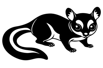 Wall Mural - sugar glider vector silhouette illustration